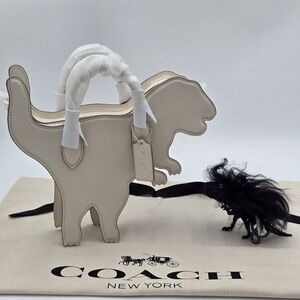 🦖💥NWT💥🦖 Coach Rexy Glovetanned Leather Crossbody + NWT Mohawk Rexy Charm